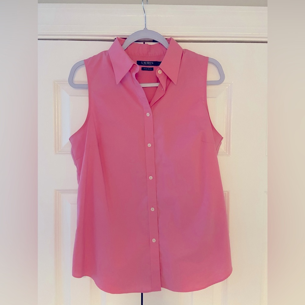 Ralph Lauren Women’s Pink Button Up No-Iron